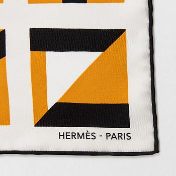 HERMÈS, two pochette/gavroche scarves.