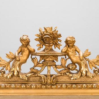 A late 19th century fire screen.