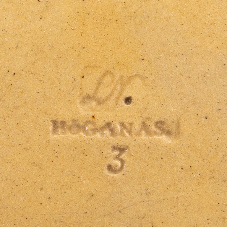 A set of five glazed earthenware moulds from Höganäs around 1900.