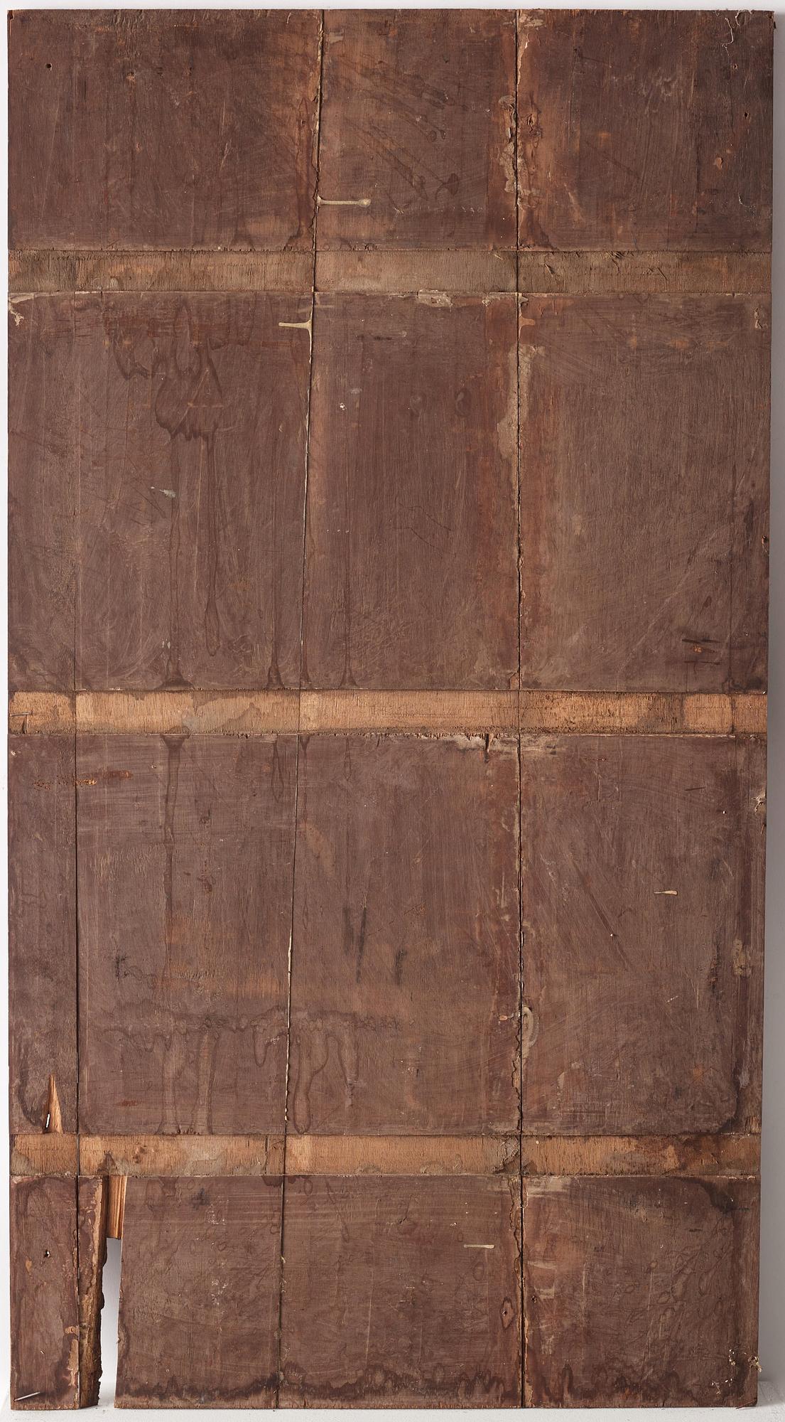 Paneler, tre stycken, hardwood, Qingdynastin.