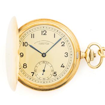 Lange-Uhr, Deutsche Uhrenfabrikation Glashütte, hunter, pocketwatch, 51,5 mm.