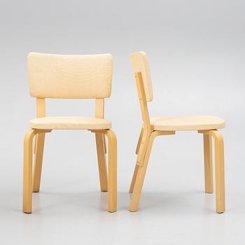Alvar Aalto, four model 63 chairs, Artek, late 20th century.
