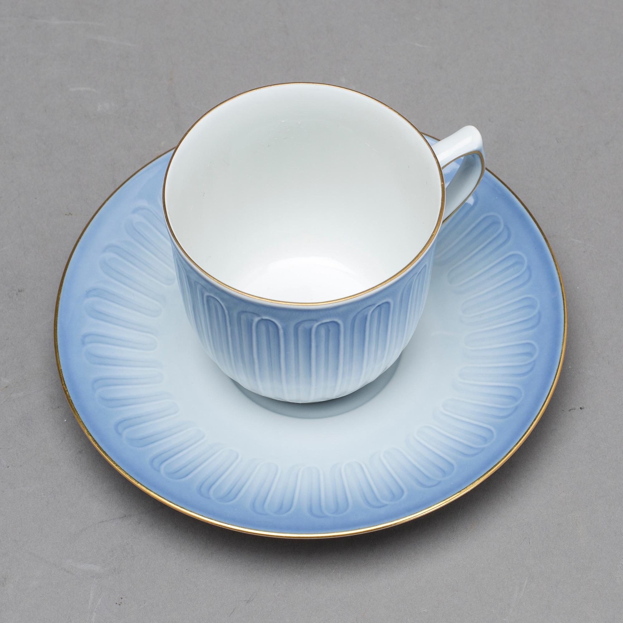 KAFFESERVIS, 29 delar, porslin, "Ballerina", B&G/Royal Copenhagen, Danmark.