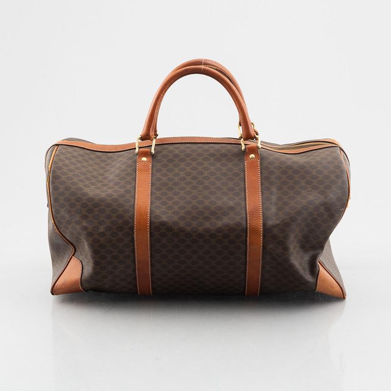 Céline, A vintage macadam canvas weekend bag.