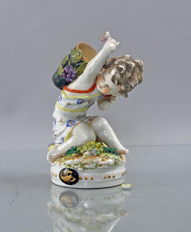 FIGURIN, porslin, neapelliknande märke.