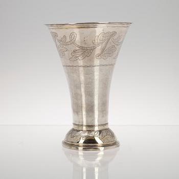 BÄGARE, silver, Nils Limnelius, Stockholm 1810. Vikt 473 g.
