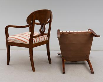 KARMSTOLAR, 1 par, Karl Johan-stil,  1900-talets första hälft.