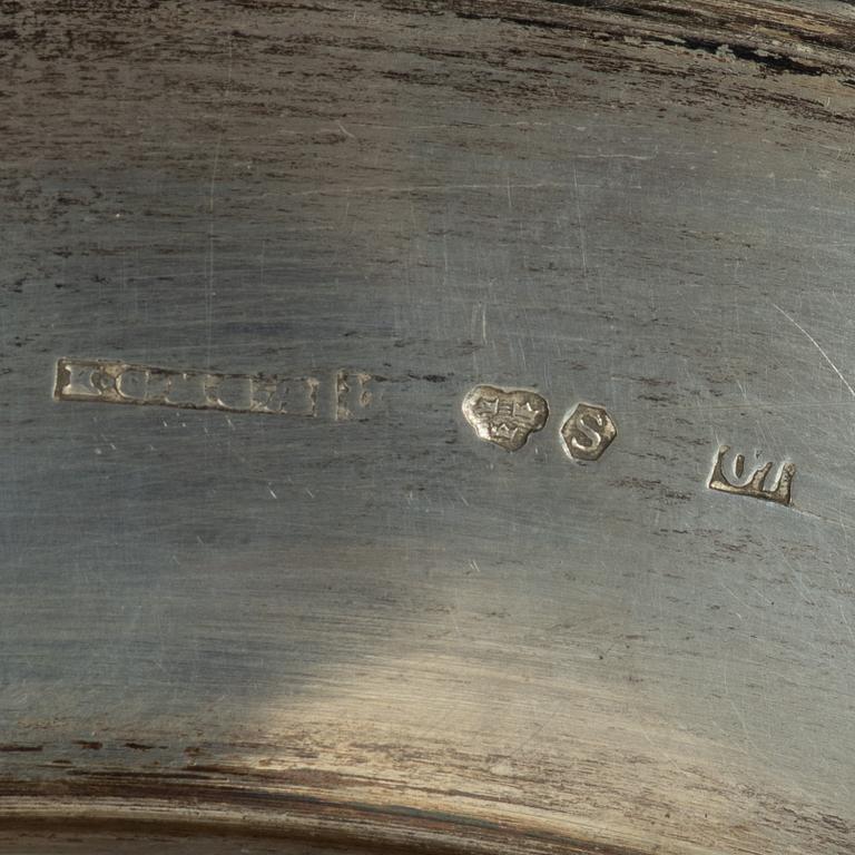 Ten Swedish silver dishes, including mark of KG Markström, Uppsala 1916.
