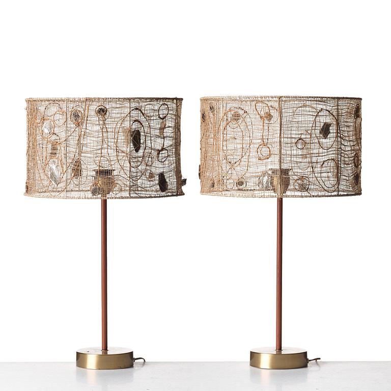 A pair of mid 20th century modern table lights, ca 1955.