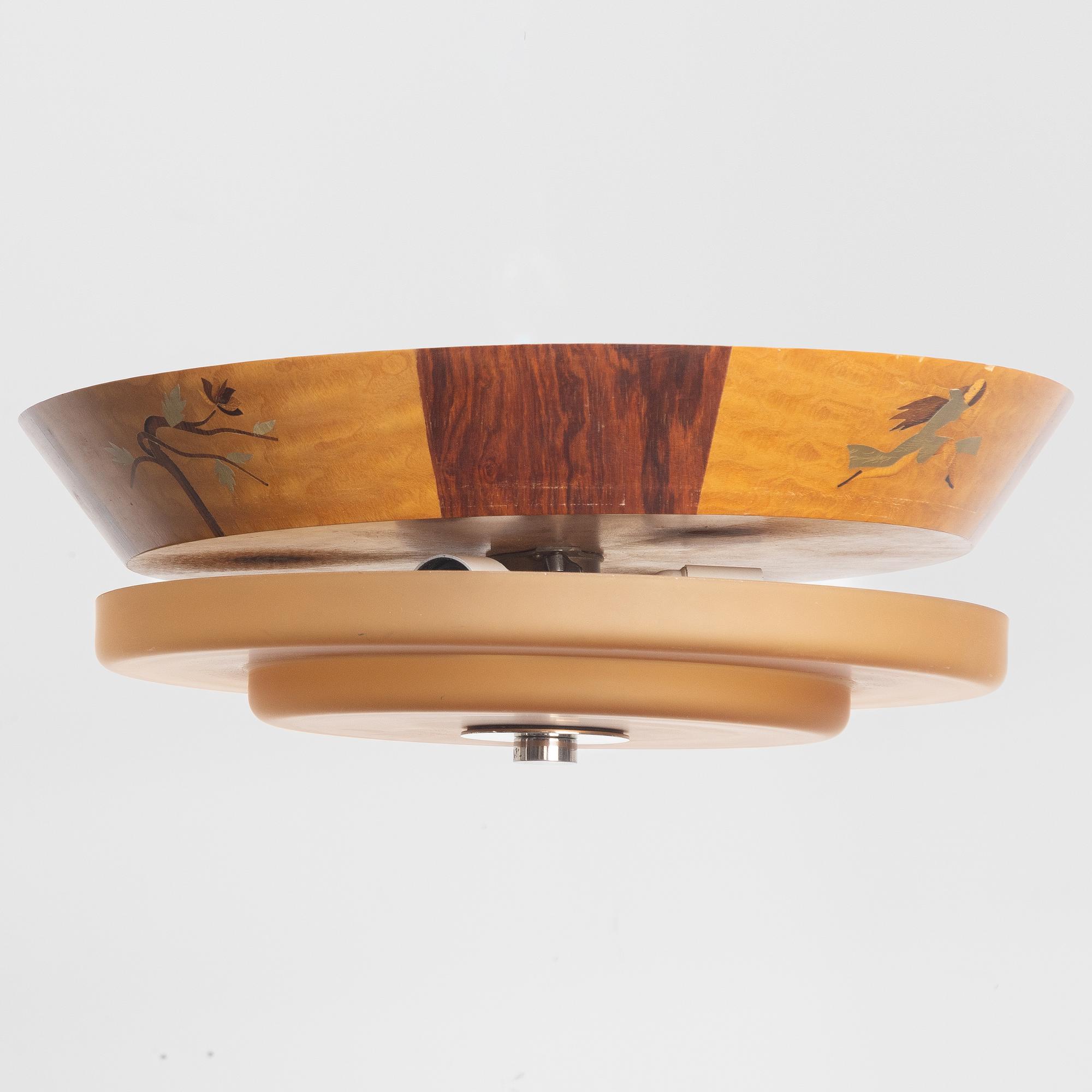 Ceiling light, Mjölby Intarsia, 1930s.