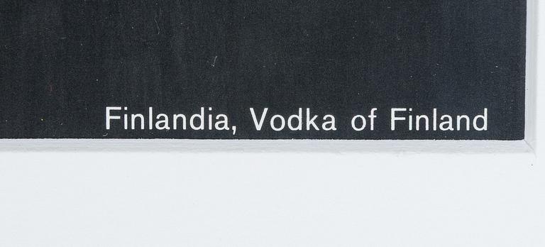 Tapio Wirkkala, affisch, "Finlandia, Vodka of Finland", Oy Tilgmann Ab.
