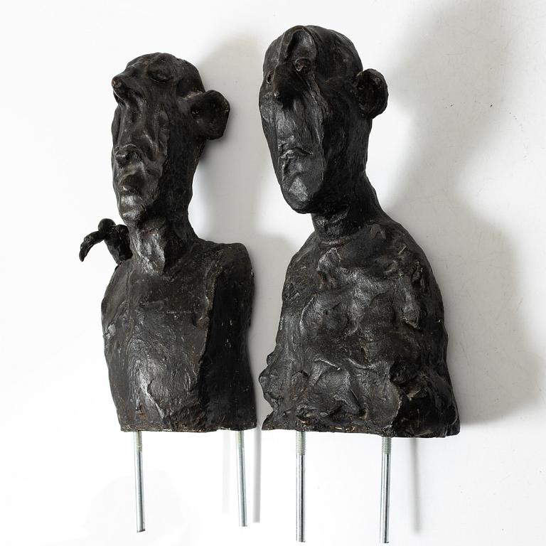 Sture Collin, A pair of bronze busts.