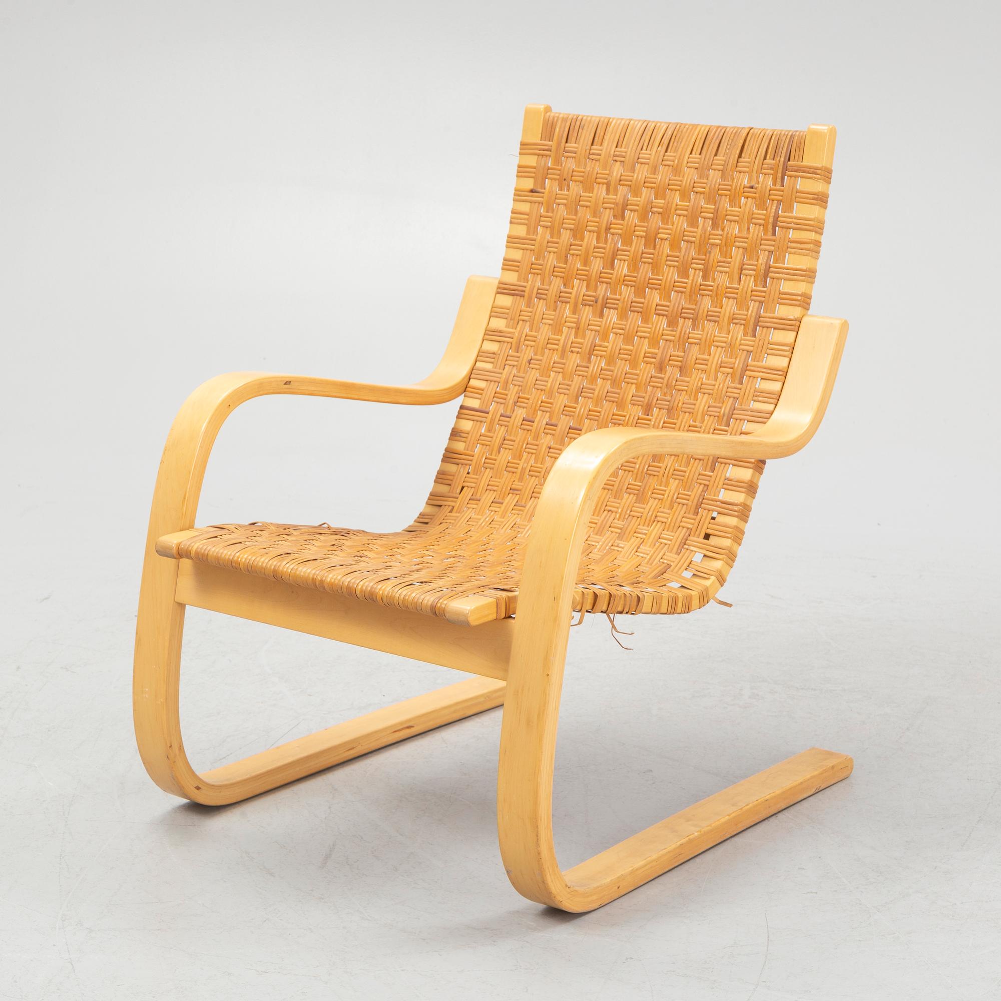 Alvar Aalto, fåtölj, modell 406, Artek.
