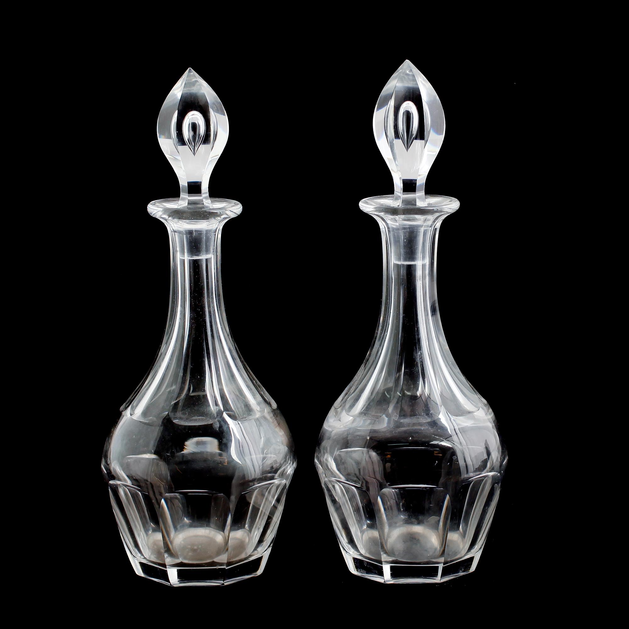 KARAFFER, 1 par, glas, sekelskiftet 1900.