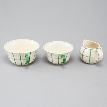 An earthenware tableware set of 62 pcs, 'Spaljé', designed by Wilhelm Kåge for Gustavsberg, around mid 20th century.