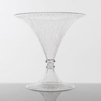 Edward Hald, a glass vase, Orregors, Sweden.