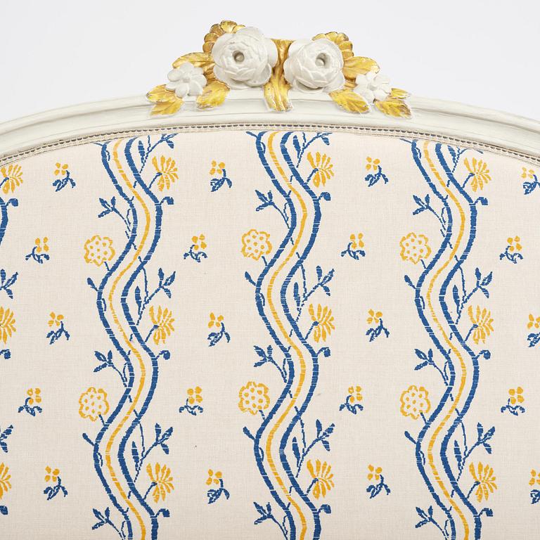 Soffa, Stockholmsarbete, sent 1700-tal, Gustaviansk.