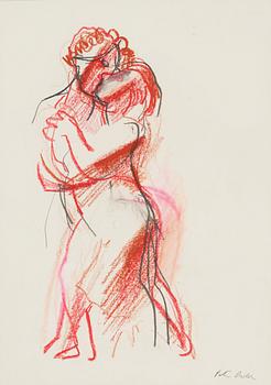 176. Peter Dahl, Embracing couple.