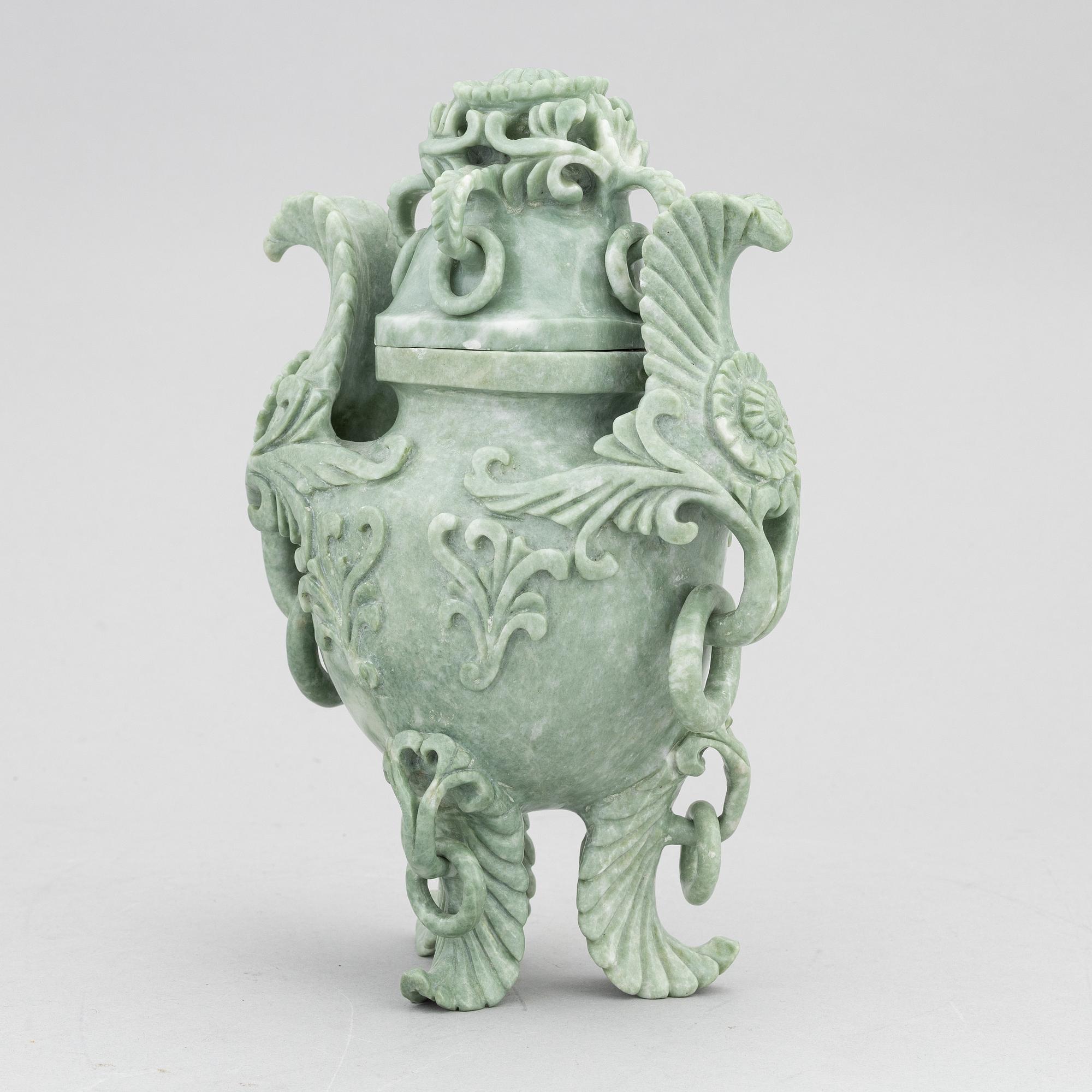 Two Chinese carved stone sculptures, 20th century.