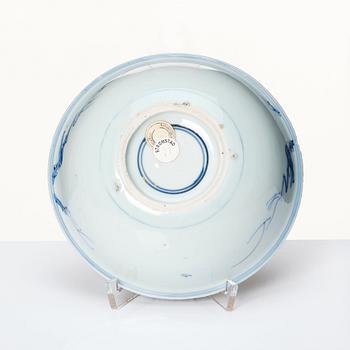 A blue and white kraak bowl, Ming dynasty, Wanli (1572-1620).