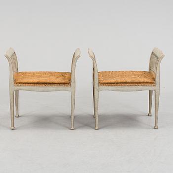 A pair of earlt 20 th century stools.