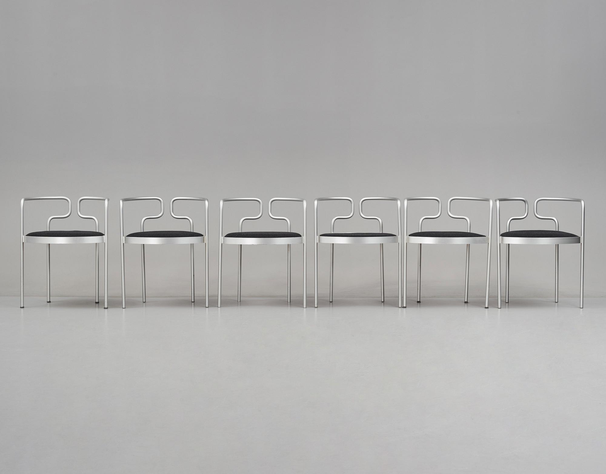 Henning Larsen, stolar, 6 st, modell 9230, Fritz Hansen, Danmark, efter 1967.