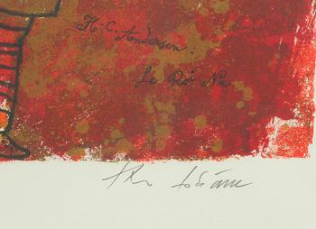 THEO TOBIASSE, färglitografi, sign o numr 146/350. Ur mappen "Un Hommage a H.C Andersen", utgiven av Galerie Börjeson.