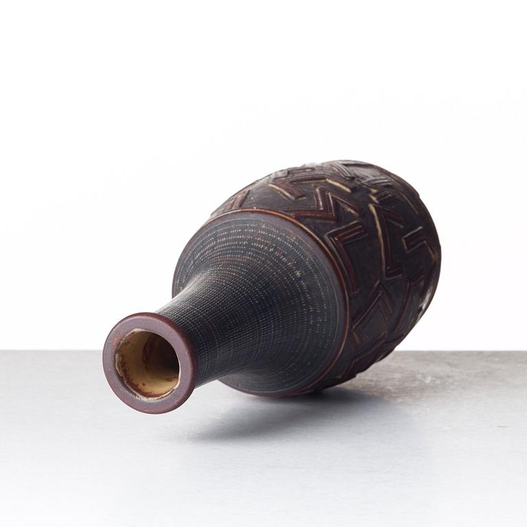 Wilhelm Kåge, a Farsta stoneware vase, Gustavsberg studio, Sweden 1955.