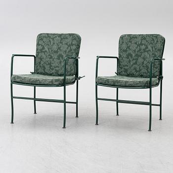Josef Frank, a pair of model 591 steel tube armchairs, Firma Svenskt Tenn, Sweden.