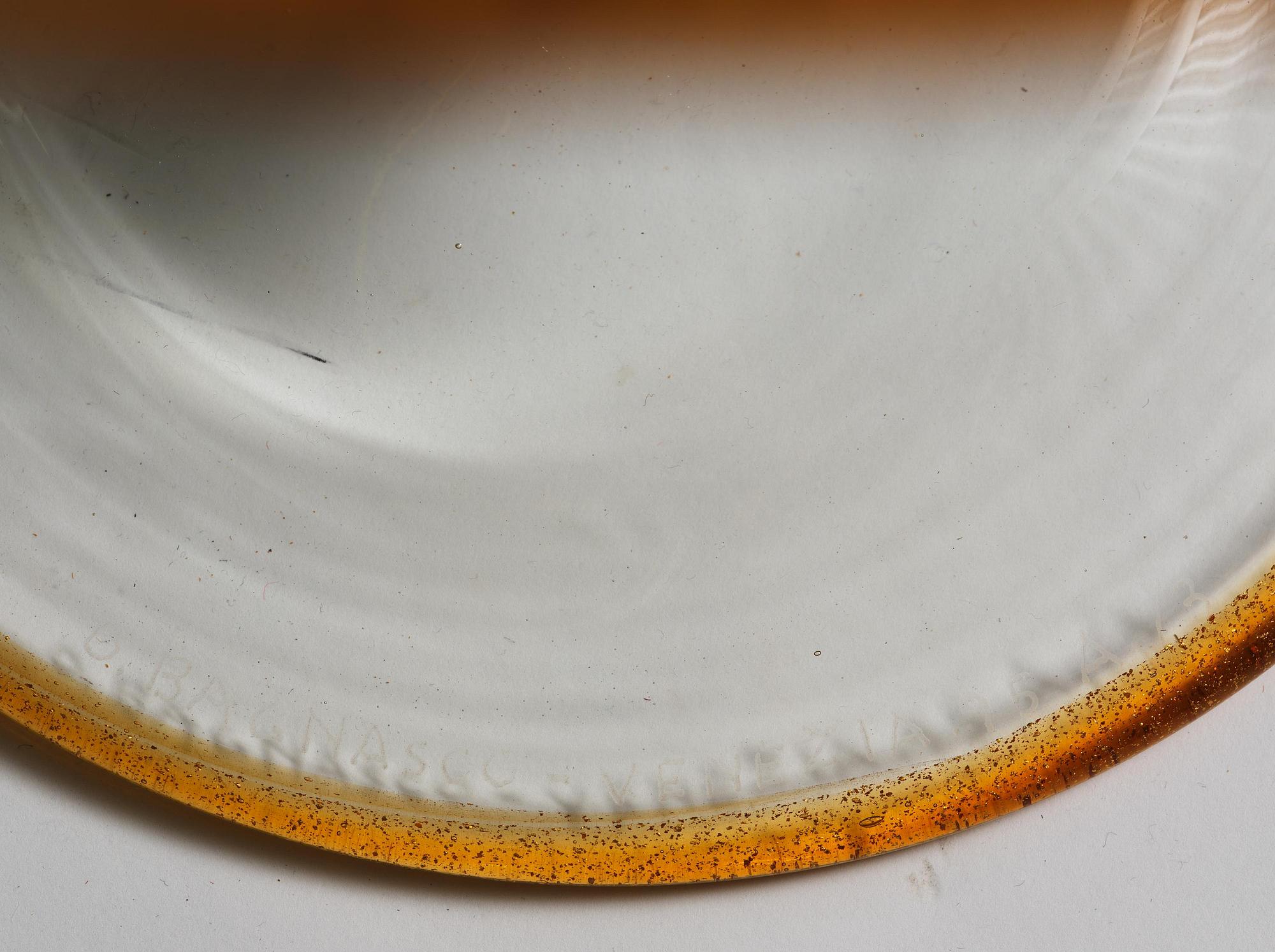 A glass side table, glass, Murano, Italy, 1995.