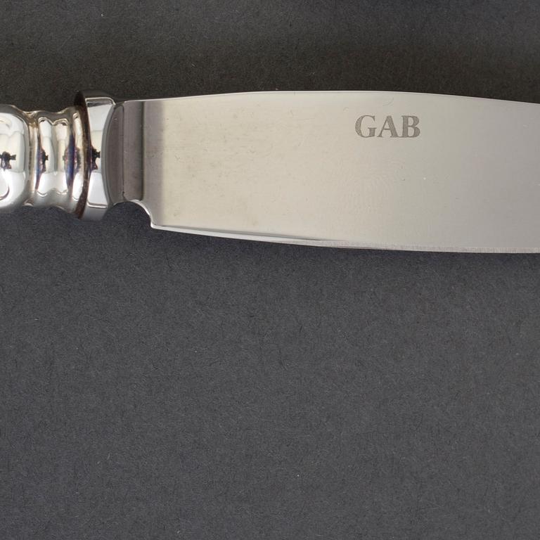 a 54 pcs of silver cutlery from GAB, late 20th century.