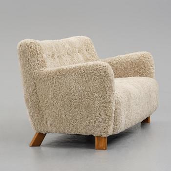 Fritz Hansen, a sofa model "1669", Denmark, 1940s.