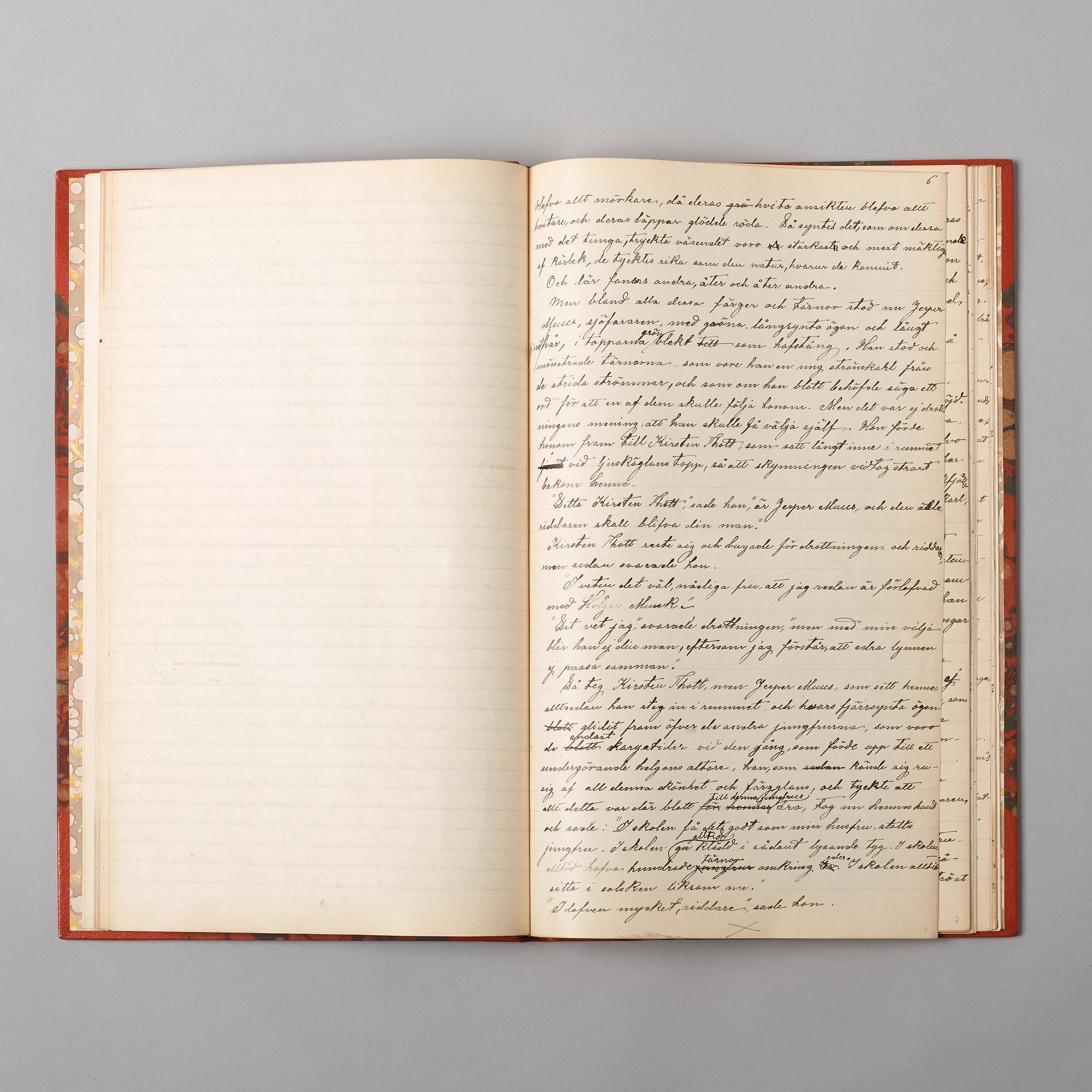 MANUSCRIPT, original by Selma Lagerlöf (1858-1940), "Kopparnageln".