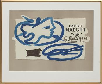 UTSTÄLLNINGSAFFISCHER, 3 st, G. Braque och V. Vasarely.