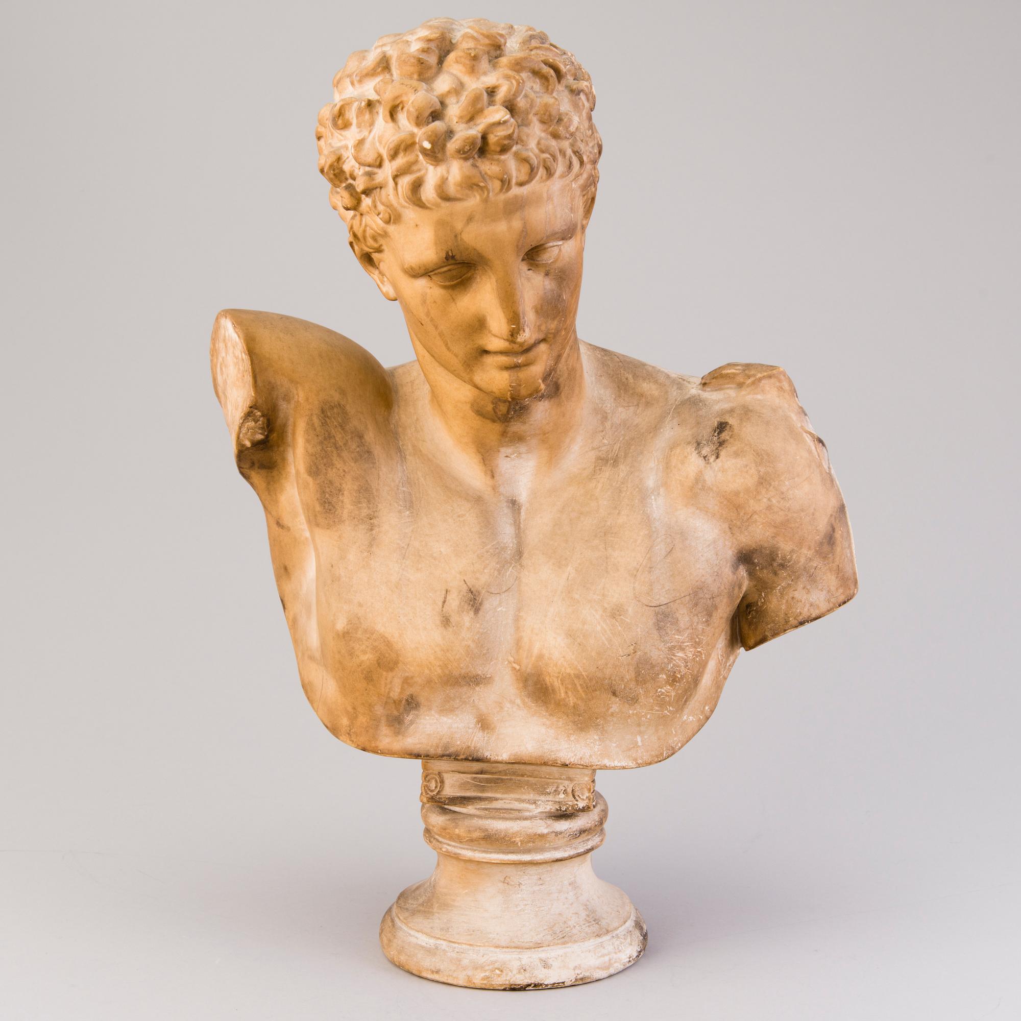 SKULPTUR, gips, efter av antik förlaga, 1900-talets början.