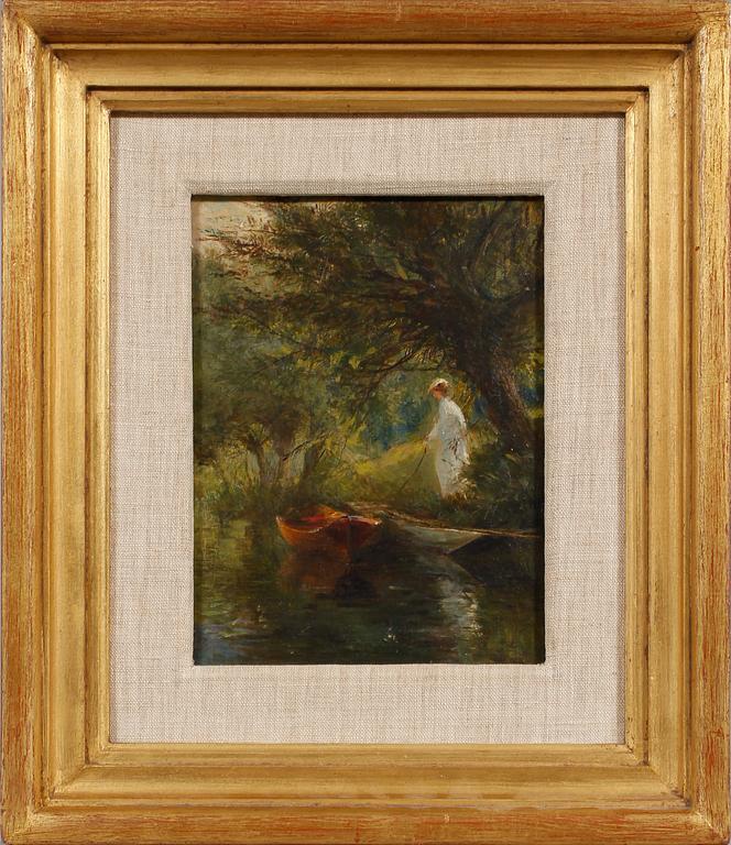 OKÄND KONSTNÄR, olja på duk, 1800-tal.