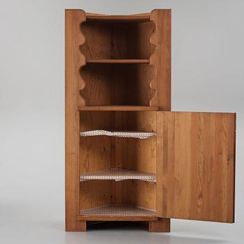 Axel Einar Hjorth, a stained pine 'Utö' corner cabinet, Nordiska Kompaniet, Sweden 1930s.