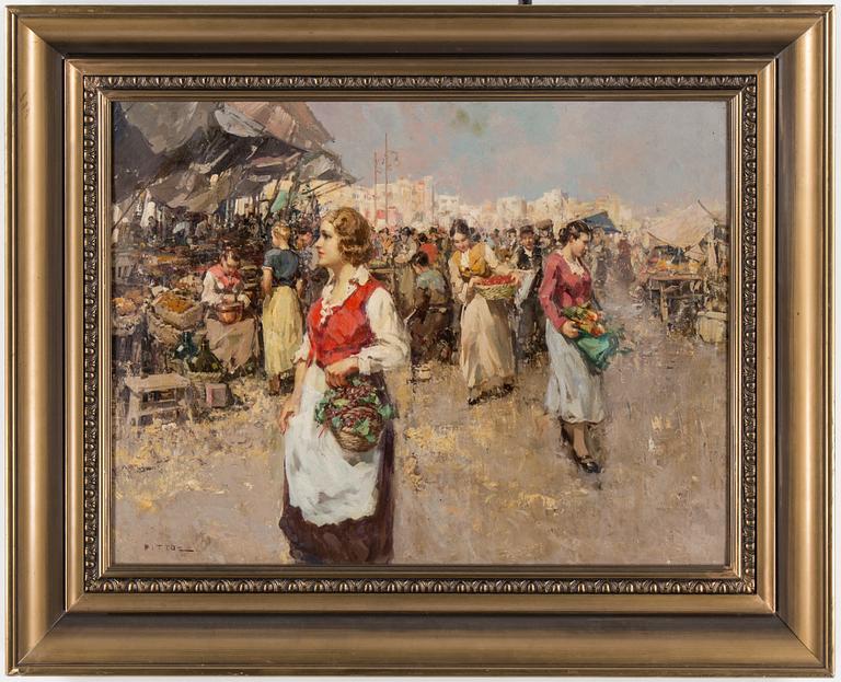 GIUSEPPE PITTO, olja på duk, signerad Pitto.
