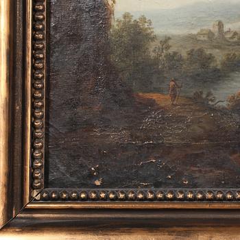 OKÄND KONSTNÄR, olja på duk, signerad, tidigt 1800-tal.