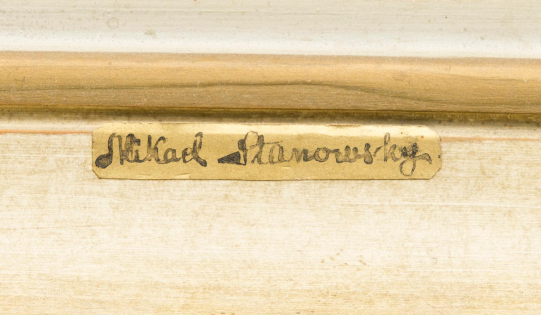 MIKAEL STANOWSKY, 2 st målningar, olja på skiva, signerade.