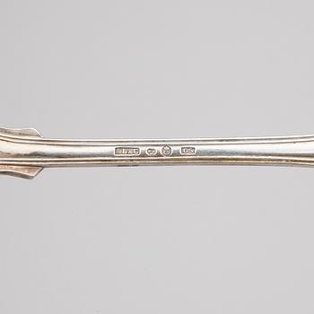 SKEDAR, 12+6 delar, silver, Larson & Co, Göteborg, 1860-tal. Totalvikt ca1200g.