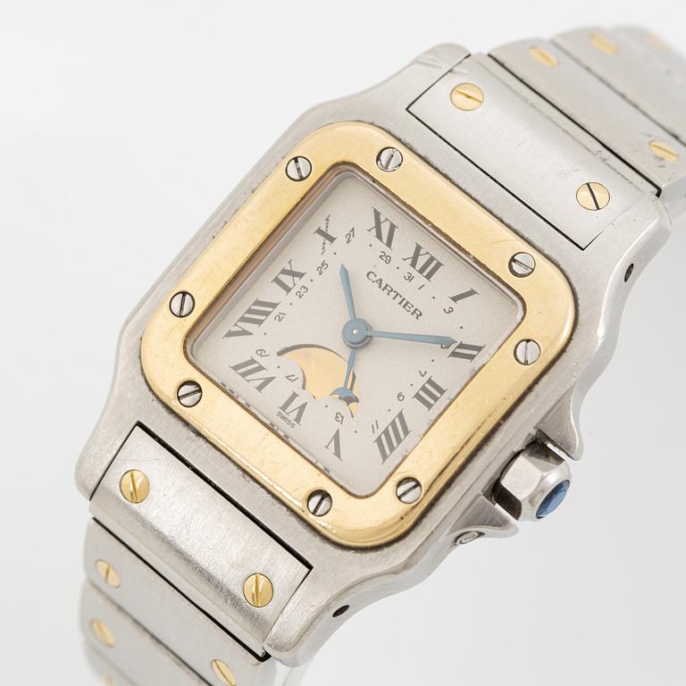 Cartier, Santos, armbandsur, 24 x 24 (35) mm.