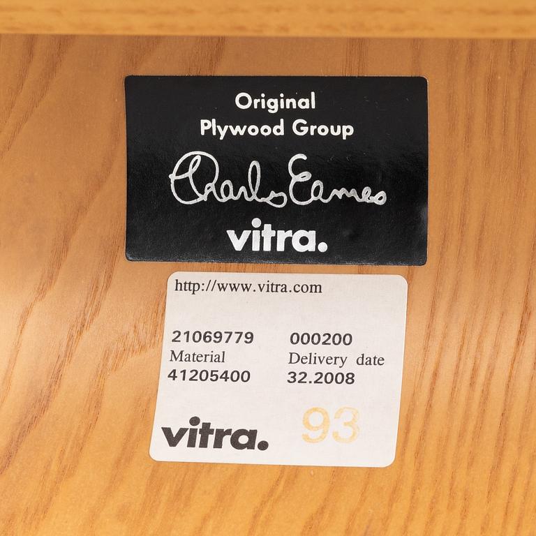 Charles and Ray Eames, an ash 'Plywood Group LCW' chair, Vitra, 2008.