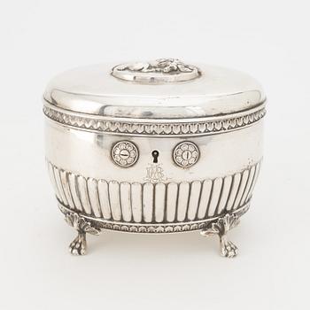 Sockerskrin, silver, gustaviansk stil, Norrköping 1916.