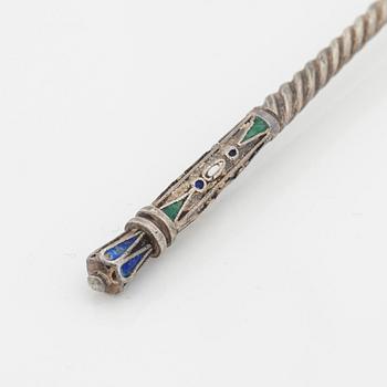 Sked, silver och emalj, Moskva 1908-26.