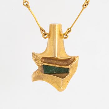 A Björn Weckström for Lapponia pendant in 18K gold set with zoisite.