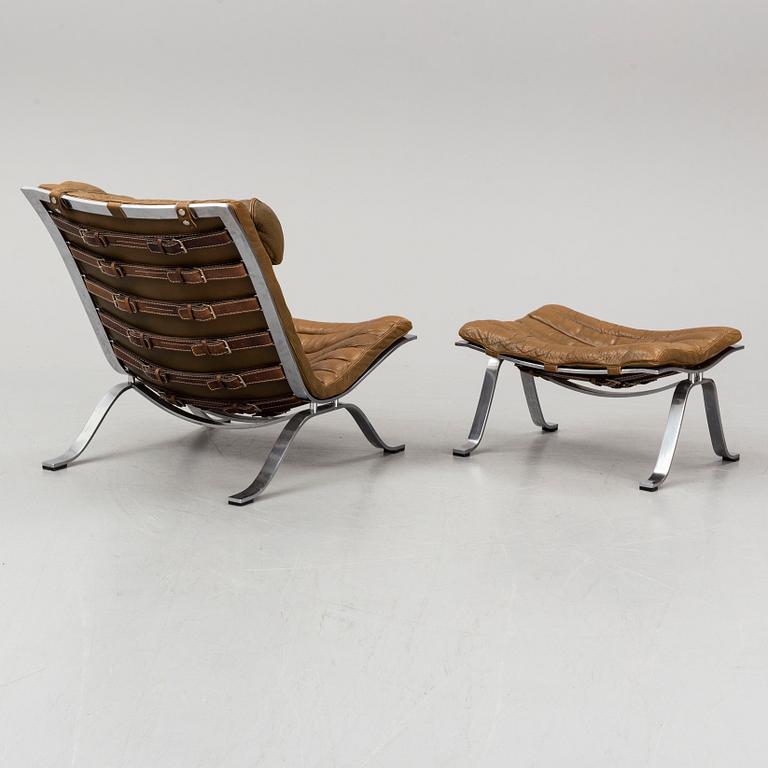 A 'Ari' easy chair and ottoman by Arne Norell.