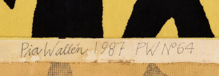 RUG. Tufted. Signed PW (Pia Wallén). 225 x 148,5 cm.