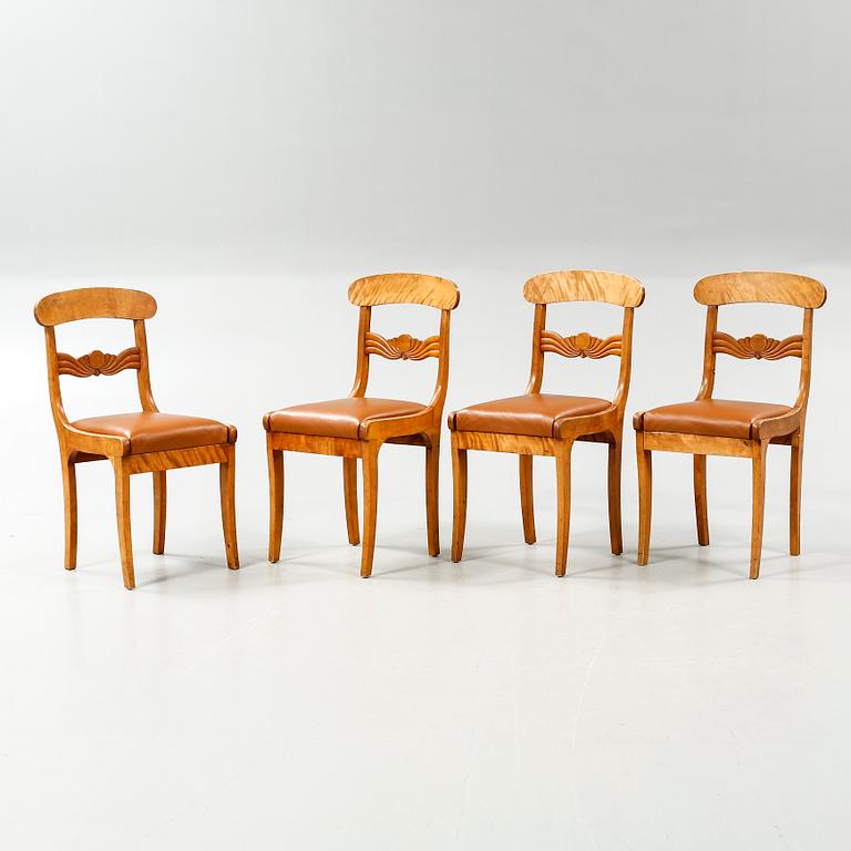 Four Biedermeier-style chairs, second half of the 19th century.