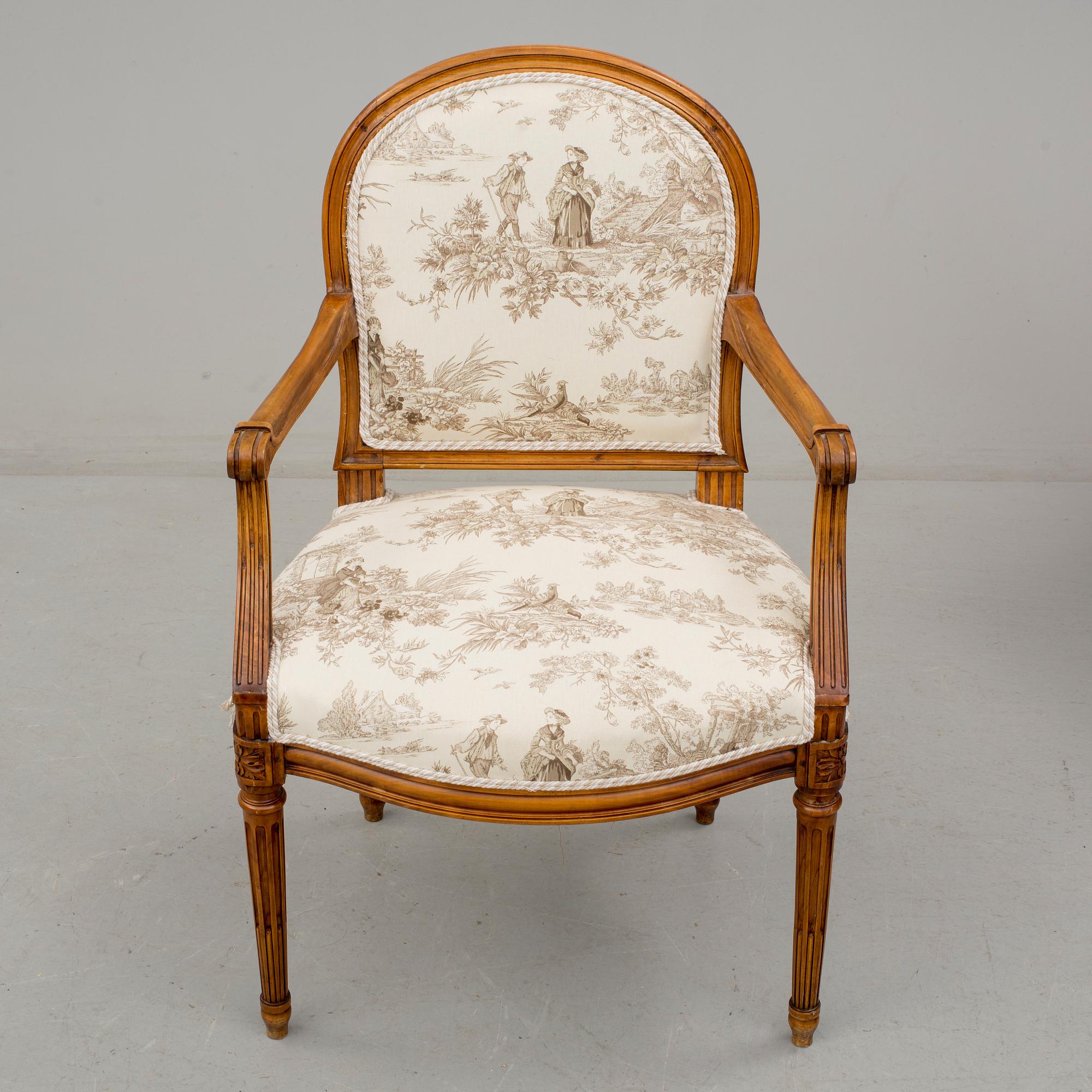 KARMSTOL, Louis XVI-stil, Frankrike, 1900-talets första hälft.